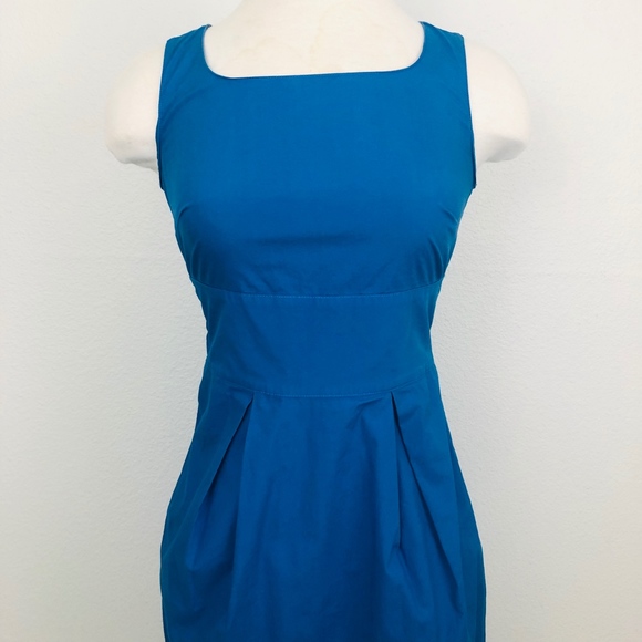 [Club Monaco] Blue Button Back Cut Out Dress - Picture 2 of 8